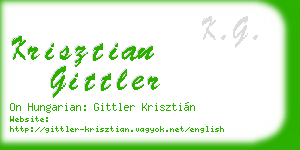 krisztian gittler business card